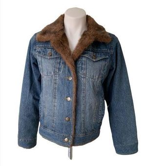 Faux Fur Lined Denim Jacket