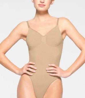 SKIMS LOW BACK Sculpting Thong Bodysuit L/XL Tan Size L - $40 (42