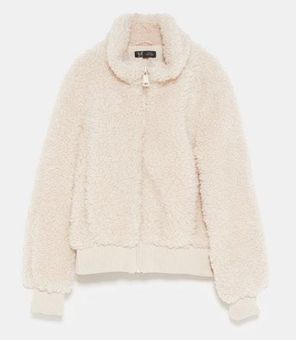 ZARA Faux Fur Bomber Jacket Tan - $40 (60% Off Retail) - From Caroline