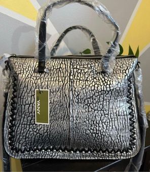 Oryany Silver/Black Embossed Leather Suede Crossbody/Shoulder Bag NWT! -  $325 (33% Off Retail) New With Tags - From Katie