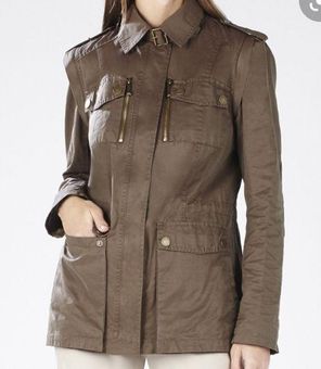 BCBGMAXAZRIA BCBG CELESTE MILITARY JACKET ARMY GREEN XS 29