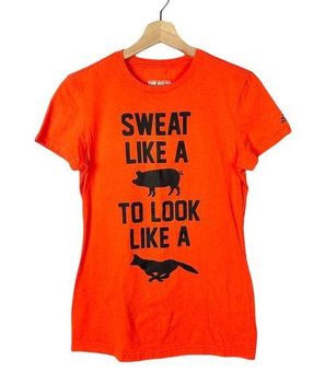 Adidas Orange Ultimate Climalite Tee Sweat Like a Pig Look Like a Fox  T-Shirt S - $23 - From Lily