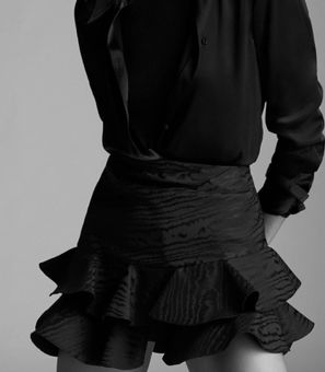 Zara black shop ruffle skirt