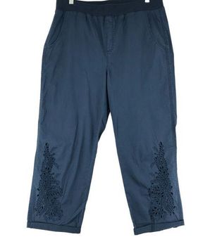 Chico's Womens Size 1.5 US 10 Medium Blue Pull On Pants Loungewear