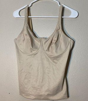 Vintage Beige Size 38B bra Sears nylon lace shapewear Top - $6