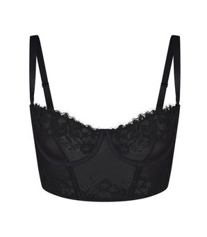 SKIMS Lace Unlined Balconette Corset Black - $50 New With Tags