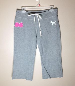 Victoria's Secret Pink Marled Gray Active Pants Size L - 36% off