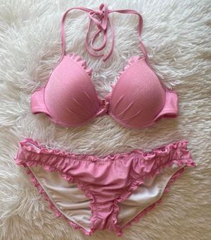 Victoria's Secret VICTORIA SECRETS PINK SHIMMER BIKINI MATCHING SET - $55  (45% Off Retail) - From SunSweet