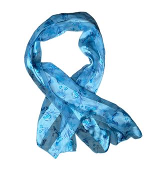 Blue butterfly scarf