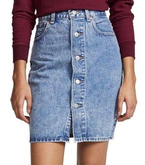 Levi's Mom Skirt Button Down Denim Size 6 - $35 New With Tags - From Carly