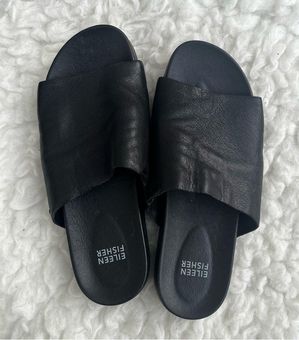 Eileen Fisher Class Slides Sandals Black Size 8 44 From lulu