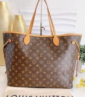 LOUIS VUITTON Neverfull GM Monogram Canvas Tote Bag Brown