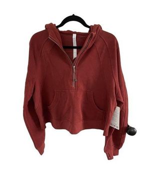 Lululemon Scuba Oversized 1/2 Zip Hoodie In Brown