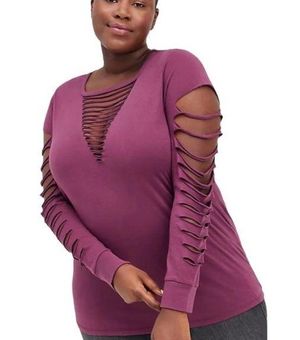 Torrid NWT Violet Slasher Classic Fit Long Sleeve Tee Size 2X - $25 New  With Tags - From Stephanie