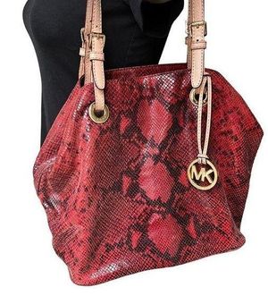 Michael Kors Michael Python Snakeskin Shoulder Tote Bag 58