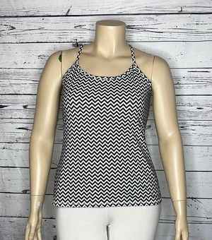 Gap Body Size XL Black & White Chevron Stripe Racerback Shelf Bra Tank Top  - $13 - From Gabrielle