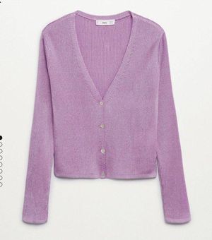 ZARA Mango purple Cardigan - $26 (62% Off Retail) New With Tags - From  Olivia