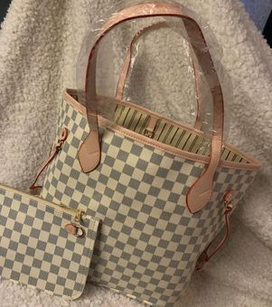 Daisy Rose Luxury Checkered White Tote Bag - $60 (60% Off Retail) New With  Tags - From Kayla