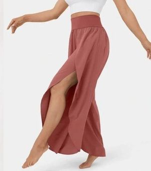 Halara Breezeful High Waisted Palazzo Flowy Split Wide Leg Pants Size Large  