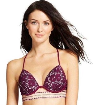 Shade & Shore 38DD Bikini Top Purple Passion Strappy Swim Top Gold Band 985  Size undefined - $19 - From Bailey