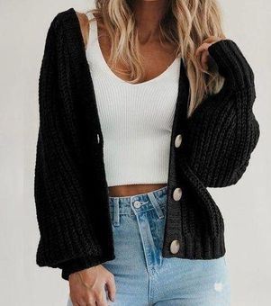 Loose Knit Button Up Cardigan