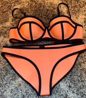 Triangl Neoprene orange bathing suit