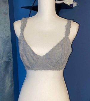 Aerie Underlined Padless Bra Gray Size 36 E / DD - $15 (57% Off