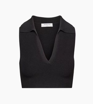 Babaton SCULPT KNIT POLO TOP