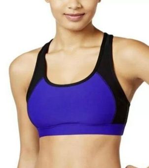 Ideology Blue & Black Ladder-Back Sports Bra Size Medium - $17