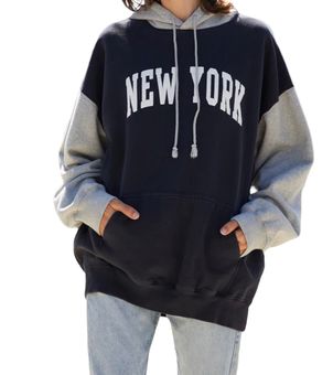 Brandy Melville New York Colorblock Christy Hoodie Blue - $45 (25% Off  Retail) - From J