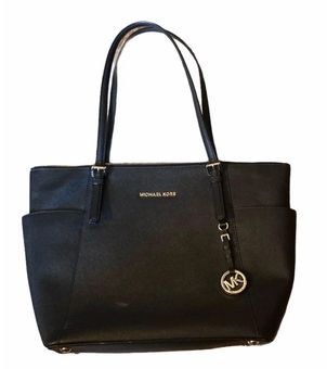 Charlotte Large Logo and Leather Top-Zip Tote Bag