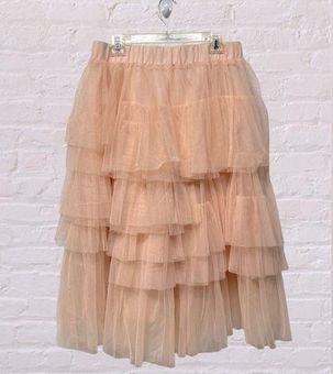 Chicwish Layered Tulle Skirt Pink Blush Size XL - $35 - From Pinkiosk