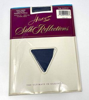 Hanes 90s Vintage Navy Silky Sheer Control Top Sandalfoot Pantyhose - $31  New With Tags - From Tracy