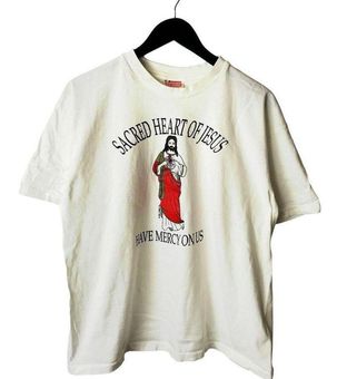 1991 Vintage Hanes Sacred Heart Of Jesus Tee T Shirt 90s Single