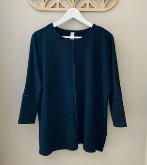 Spanx Perfect Length Top Dolman 3/4 Sleeve Black sz Sm