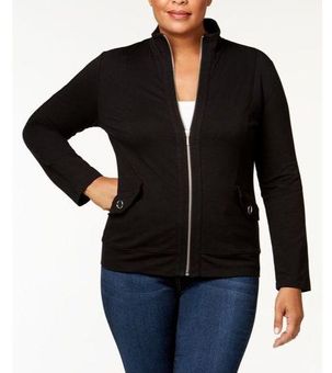 Karen Scott Sport Woman's Black Top