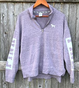 victoria's secret pink half zip pullover