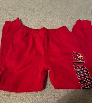 University of Louisville Sweatpants | Champion | Scarlet Red | Large