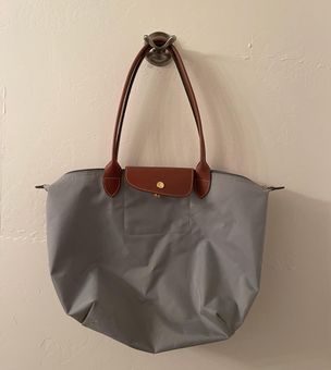 Longchamp Le Pliage Large Nylon Shoulder Tote - Grey