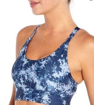 MARIKA Tie Dye punch India ink padded sports bra size large - $19