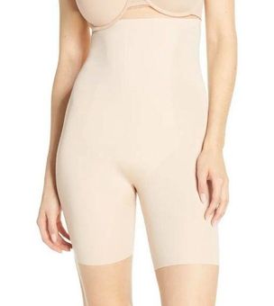 Spanx Thinstincts High Waisted Mid Thigh Shorts Soft Nude Size