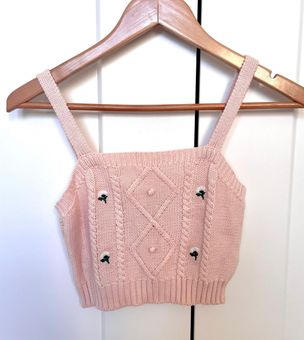 Wild Fable crochet crop top Pink Size XS - $10 (60% Off Retail) - From Laney