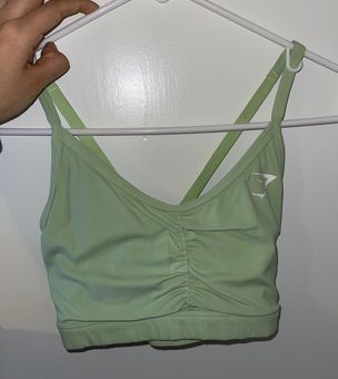 Ruched Sports Bra, Green