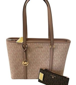 Michael Kors Bags | Michael Kors Jet Set Tote Bags | Color: Pink/White | Size: Os | Annamdel's Closet