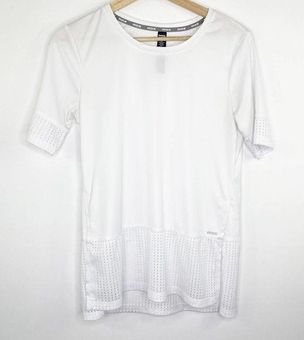 RBX White Short Sleeve Mesh Trim Activewear T-Shirt Women's Size Small S -  $13 - From Taylor