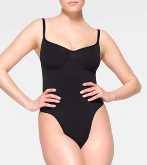 SKIMS Sculpting Thong Bodysuit L/XL Black Size L - $43 (36% Off Retail) -  From Ali