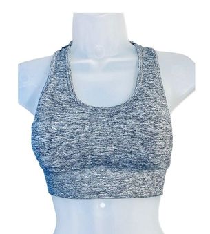 90 Degrees by Reflex High Performance Workout Sports Bra Gray