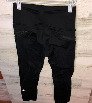 Lululemon Athletica black Capri ankle leggings size 2 gym work out