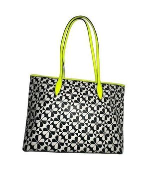 Lime yellow Kate Spade large tote bag purse hand bag