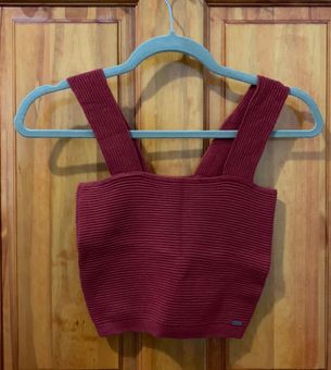 Hollister Knit Crop Top Red Size M - $16 - From v